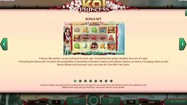 Ігровий інтерфейс Koi Princess 2